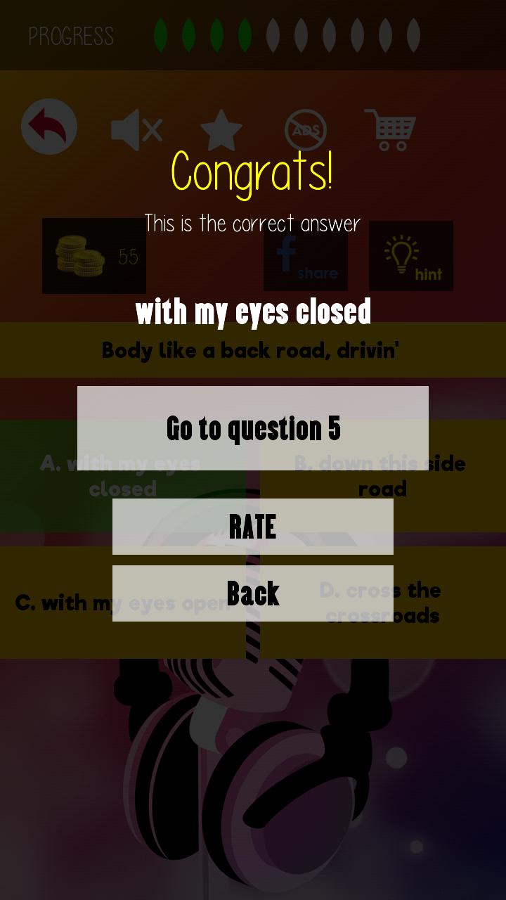 Finish The Lyrics Free Music Quiz App 3.0.2 Screenshot 4