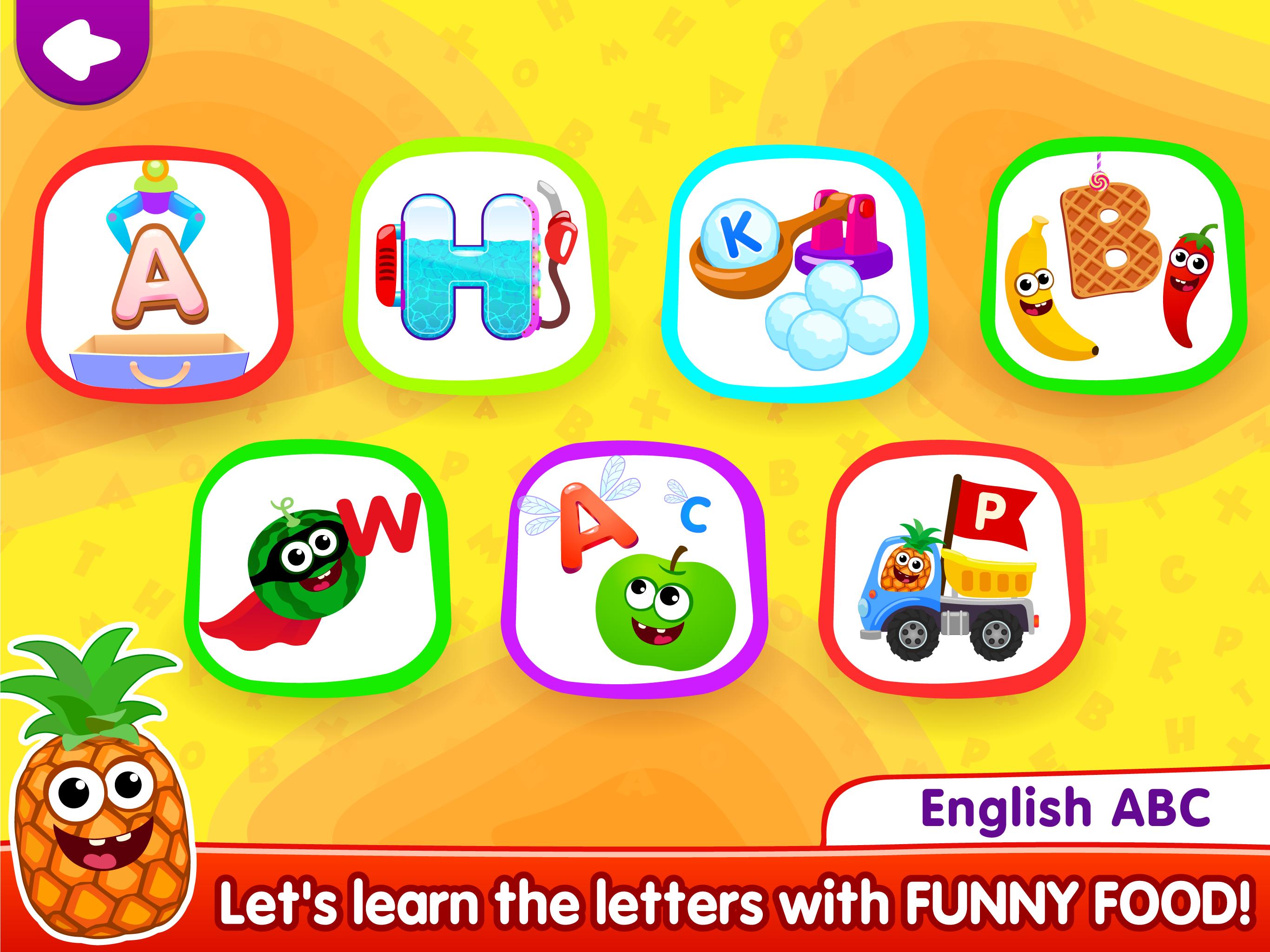 Funny Food!🥦learn ABC games for toddlers&babies📚 1.8.1.10 Screenshot 9