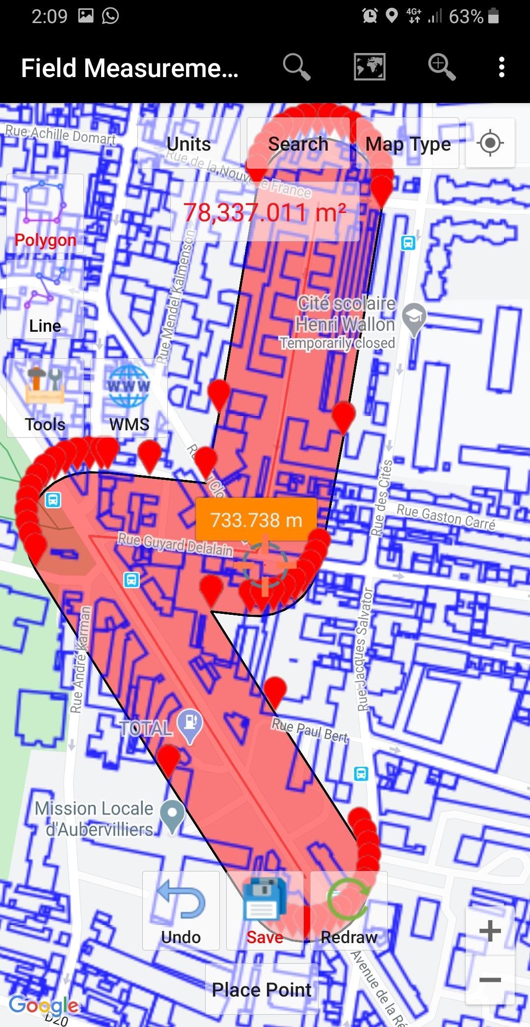 UTM Measure GPS Field & Area Measurements 1.3.5 Screenshot 6