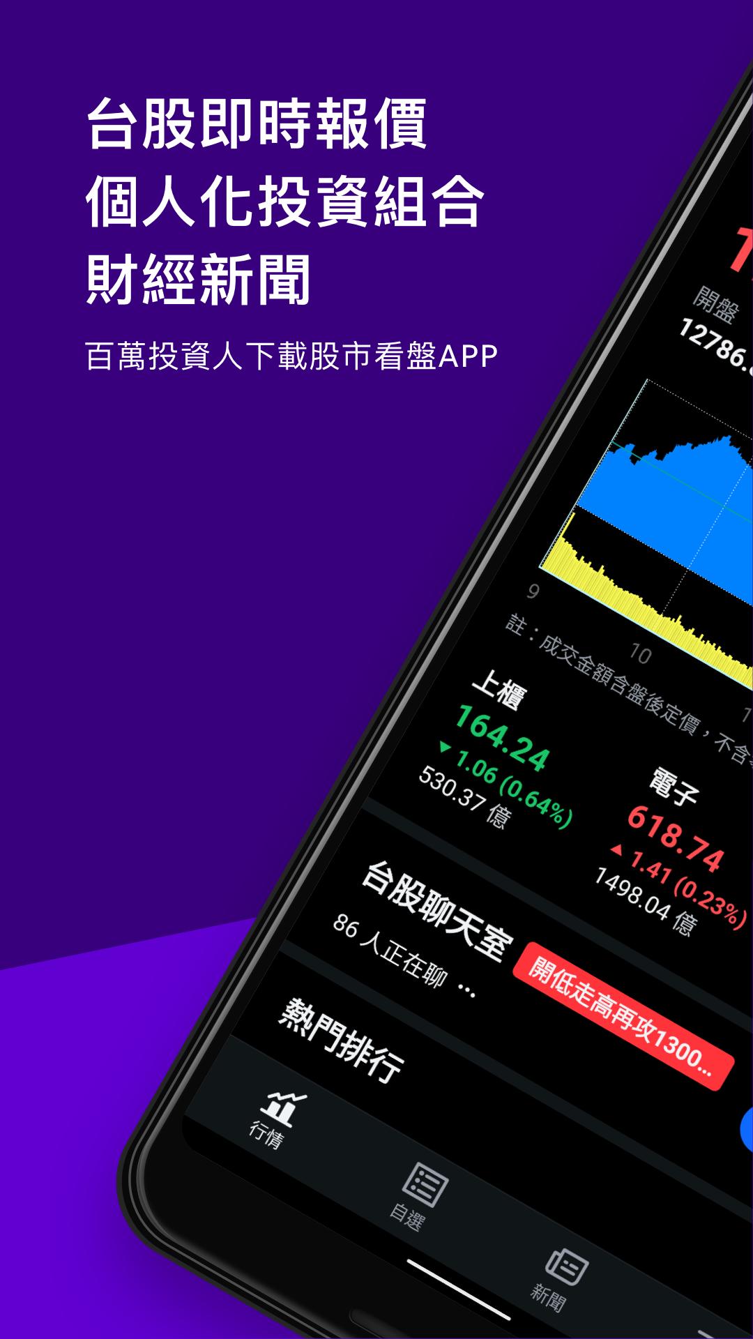 Yahoo奇摩股市– 台股即時報價 個人化股票投資組合及財經新聞 外匯走勢 行動理財App 2.10.1 Screenshot 1