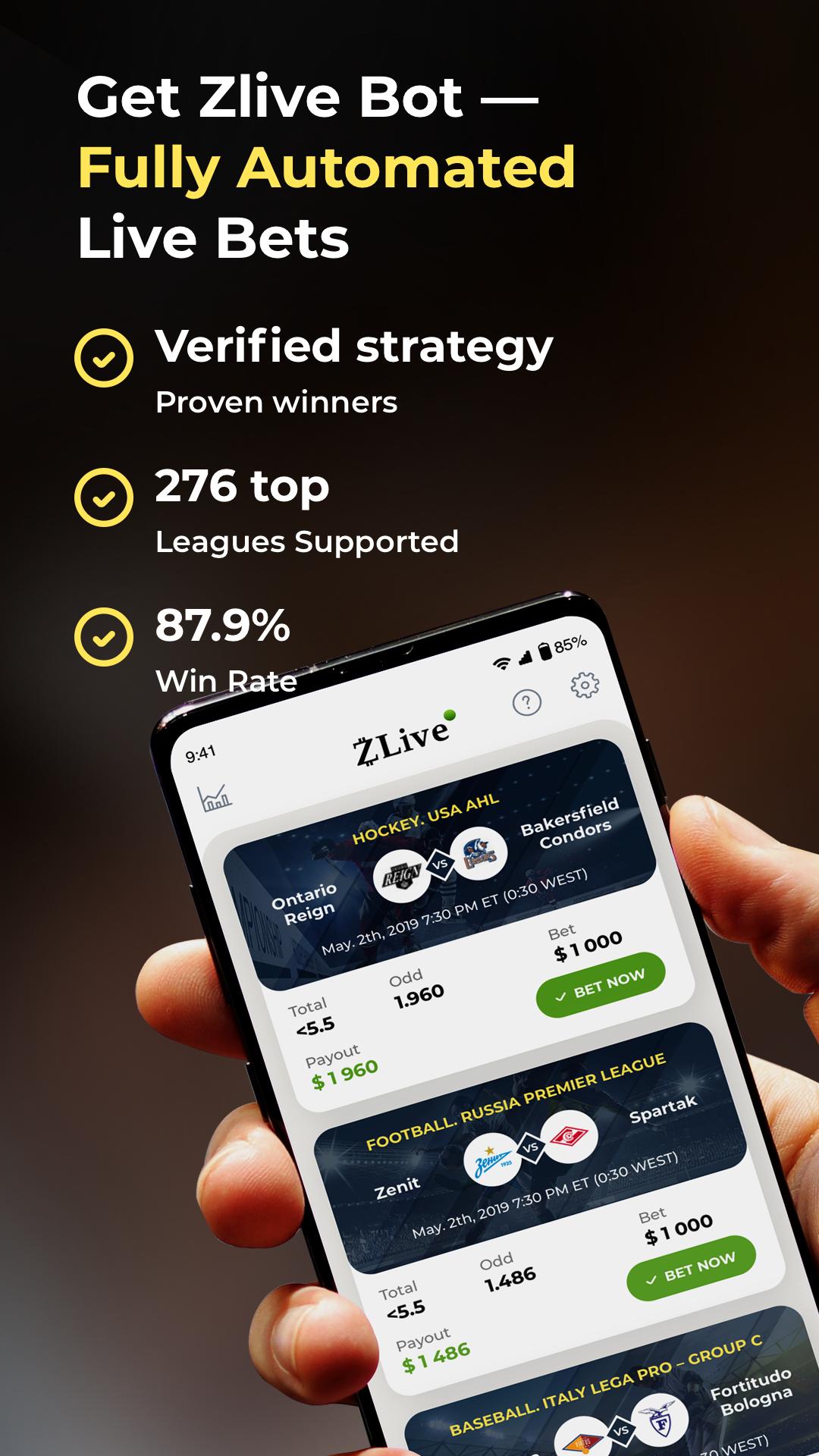 ZLive Live Betting Bot 2.2 Screenshot 1