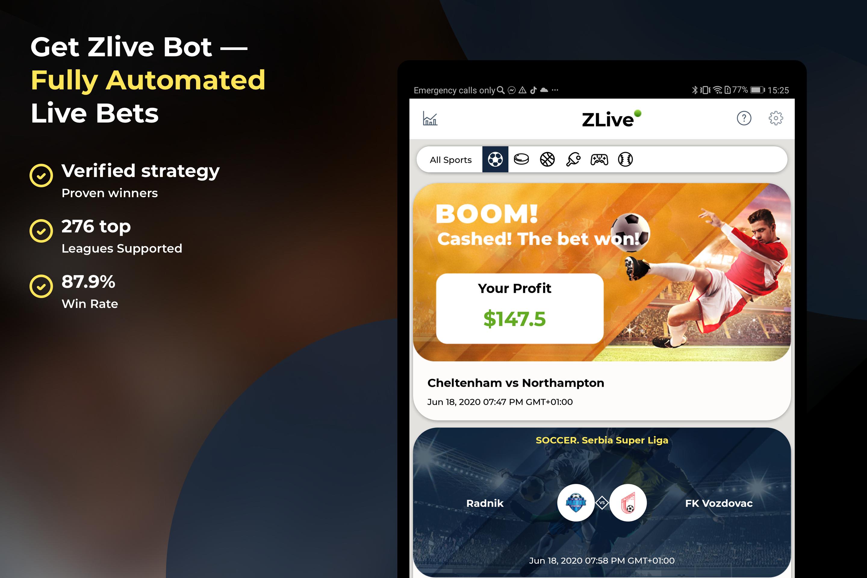 ZLive Live Betting Bot 2.2 Screenshot 6