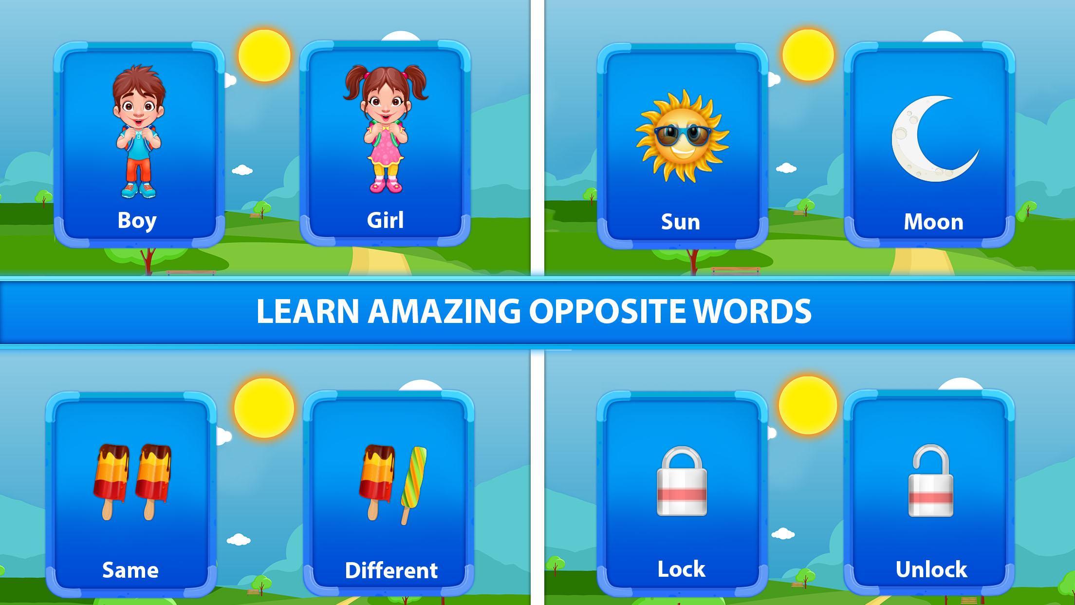 Learn Opposite Words For Kids - Antonyms words 1.8 Screenshot 2