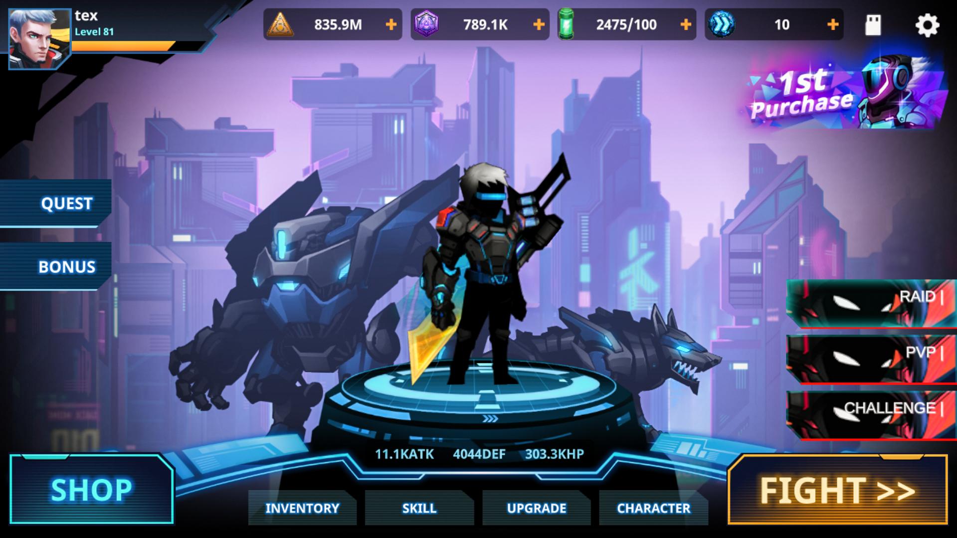 Cyber Fighters Death of the Legend Shadow Hunter 0.6.28 Screenshot 4