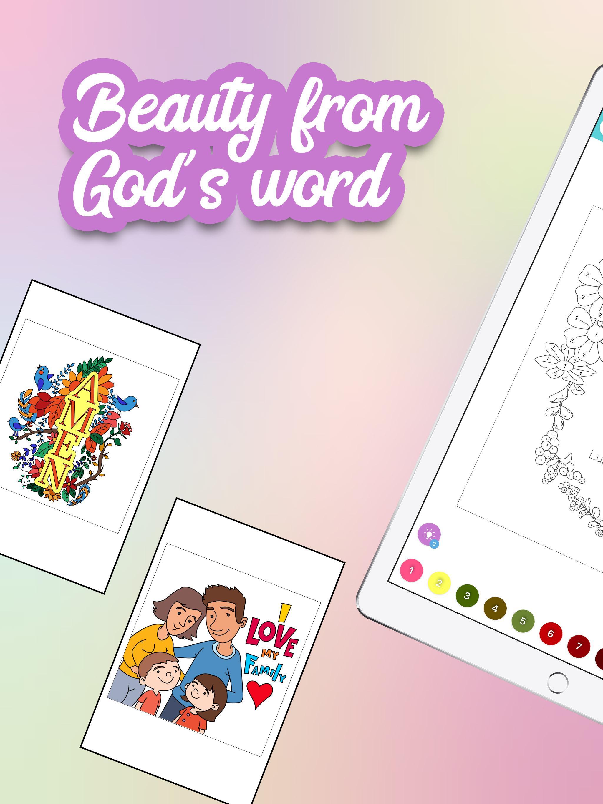 Bible Coloring - Bible Color by Number, Bible Game 17.0 Screenshot 8