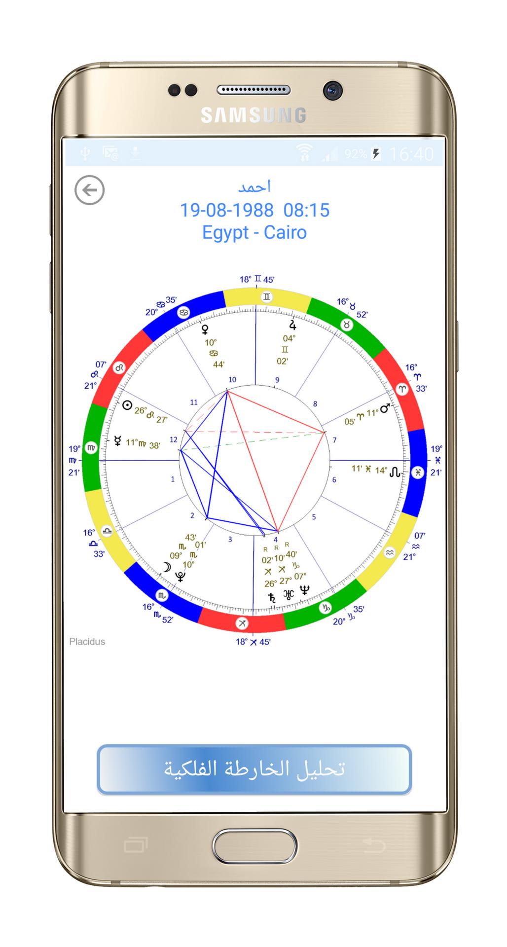الخارطة الفلكية الهيئة الفلكية  (chart wheel) 1.25 Screenshot 3